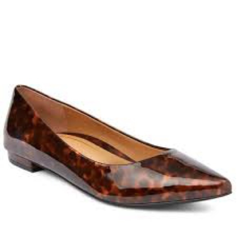 Vionic Lena Pointed Toe Tortoiseshell Brown Paten… - image 2